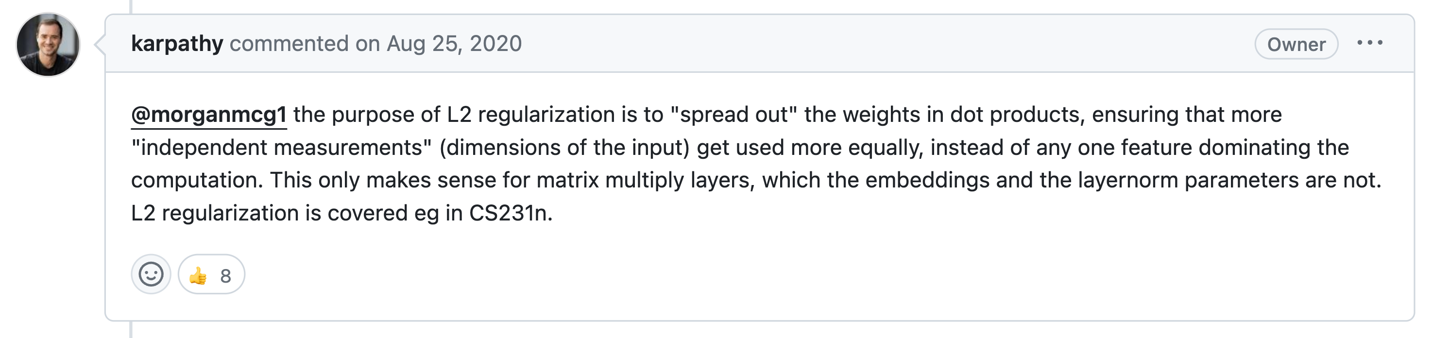 karpathy_comment_on_no_weight_decay